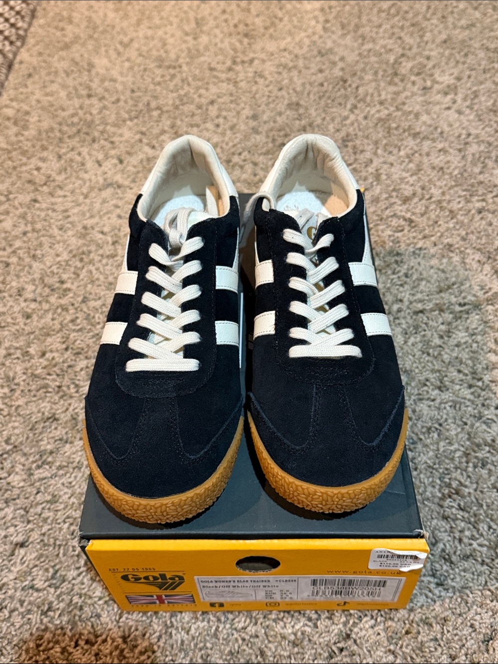 Like new Gola Elan Black and Cream Sneakers